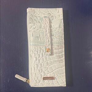 Brahmin light blue credit card wallet